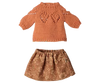 Maileg Skirt and knitted sweater - Medium mouse