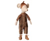 Maileg Mouse, Medium - Overall and sweater