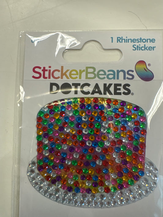 Dot cake sticker bean