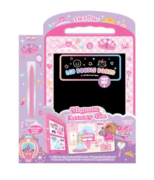 LCD Doodle Board & Magnetic Activity Fun,Princess