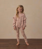 RUFFLE SWEATSHIRT + COAST RIBBED LEGGING CLAY STARS