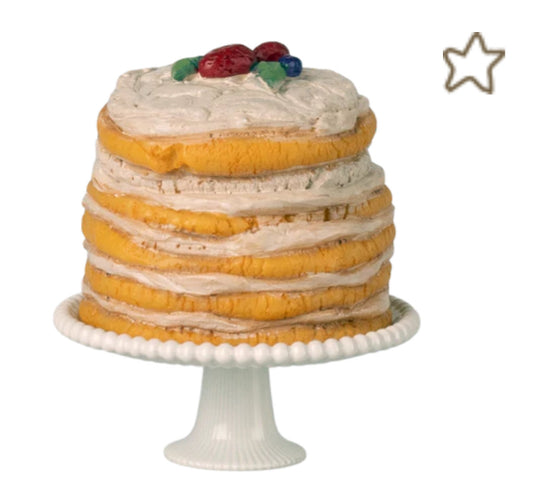Party cake and cake stand, Mouse - Off white