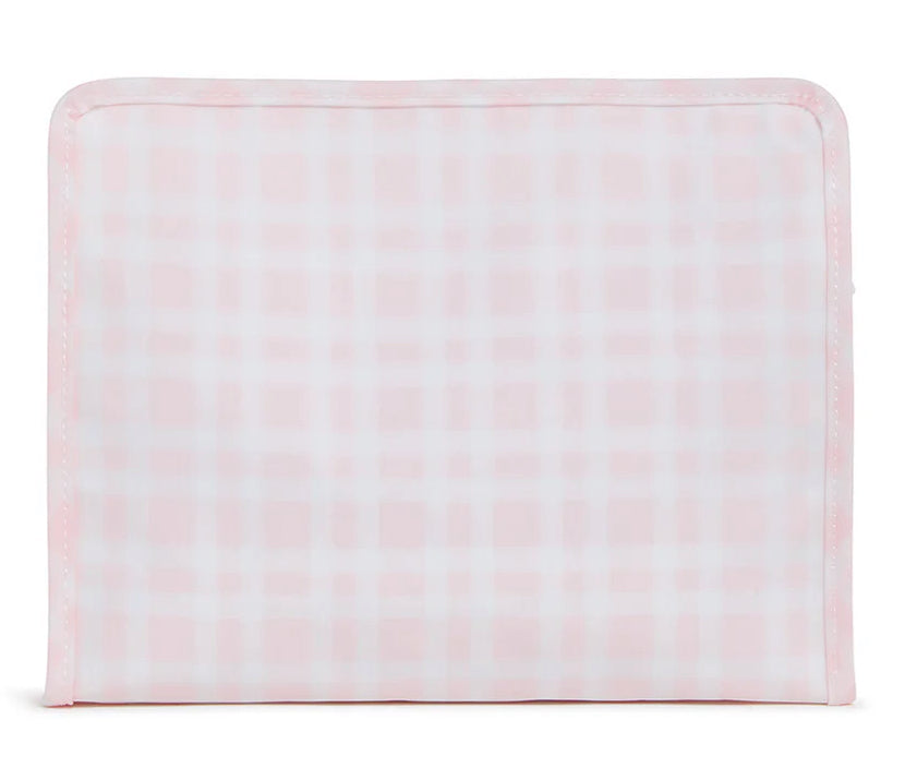 ROADIE LARGE ZIP POUCH - PIMLICO PLAID PINK