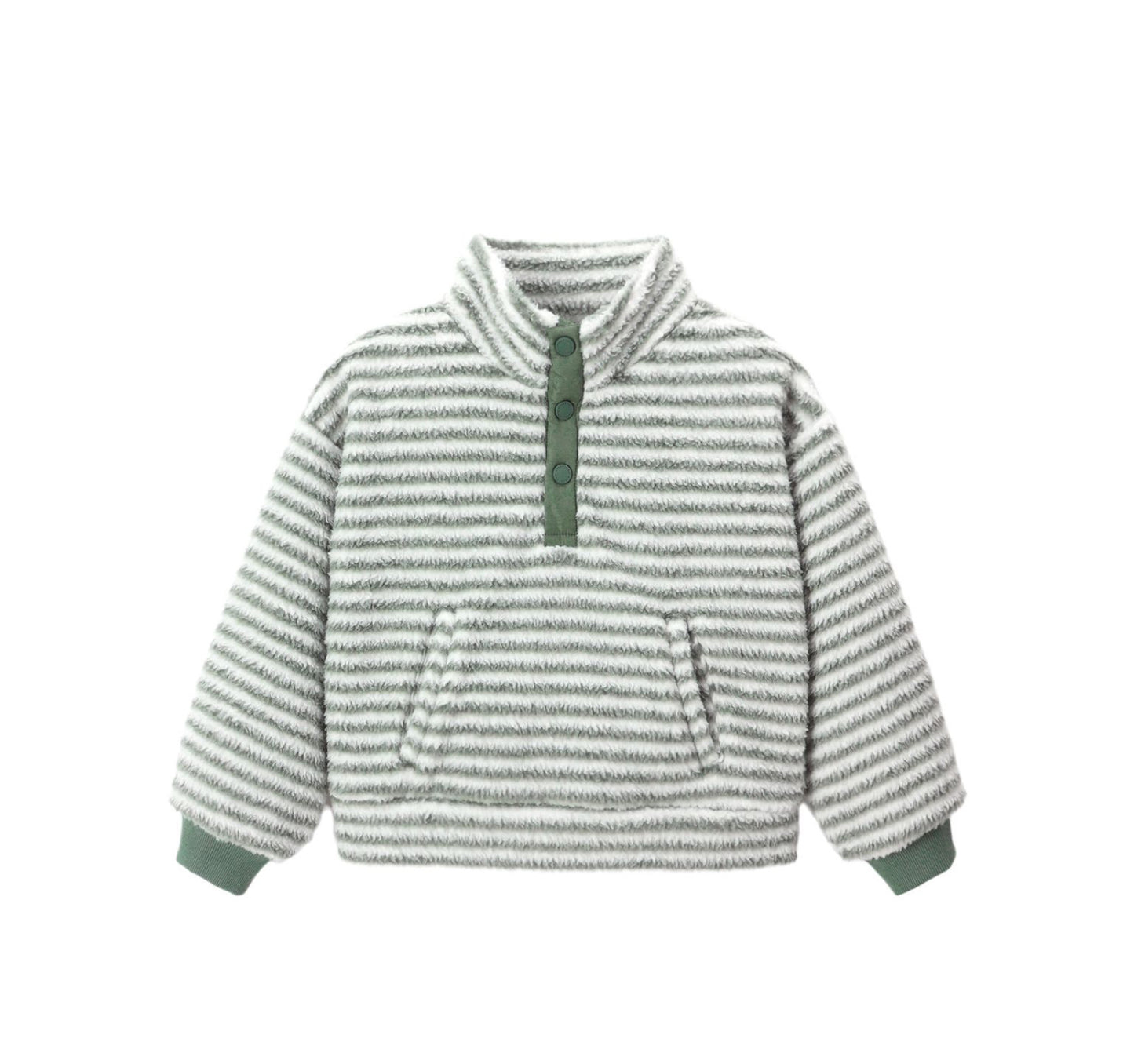 EVERGREEN STRIPE SNAP PULLOVER