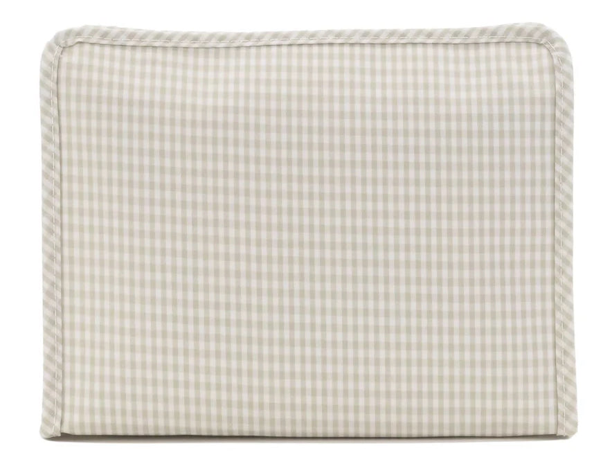 ROADIE LARGE Zip Pouch - GINGHAM PEARL GREY