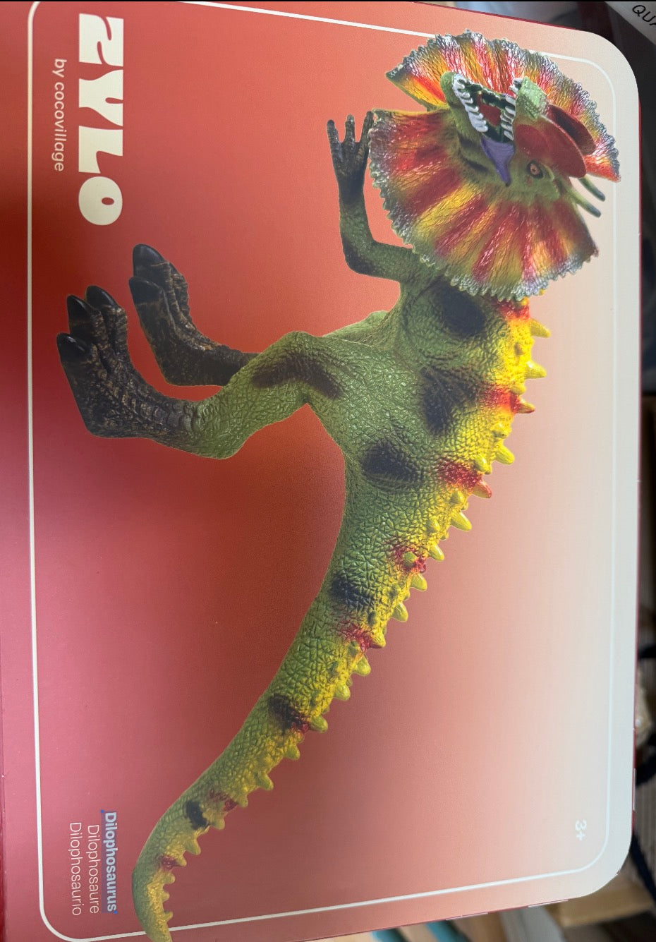 Dilophosaurus Dinosaur in a Collectible Box