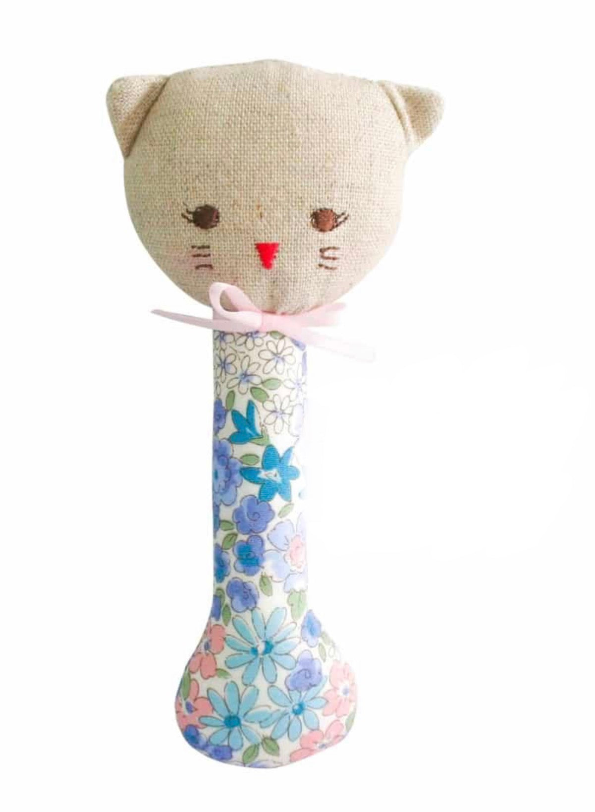 Kitty Stick Rattle Liberty Blue