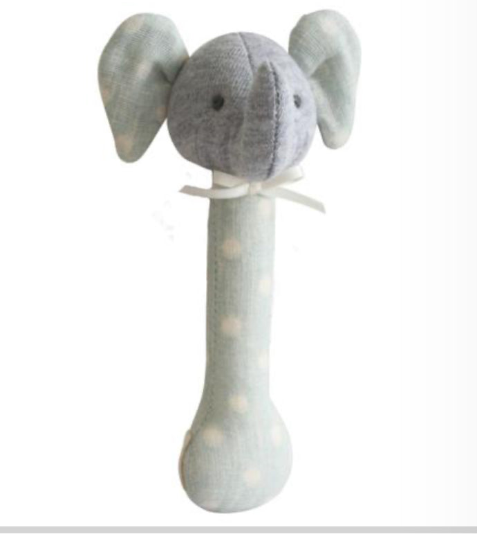 Elephant Stick Rattle Duck Egg Blue