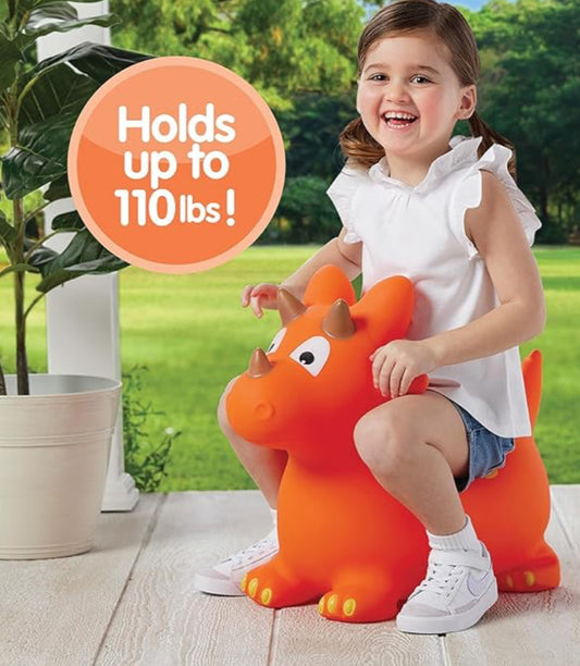Bounce Around Dino - Inflatable Dinosaur Bouncer - Indoor & Outdoor Fun for Ages 2+