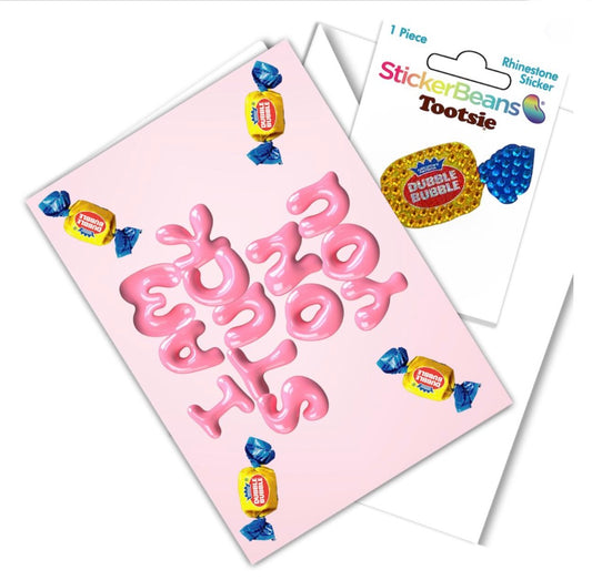 I'm Stuck On You Card & Sticker