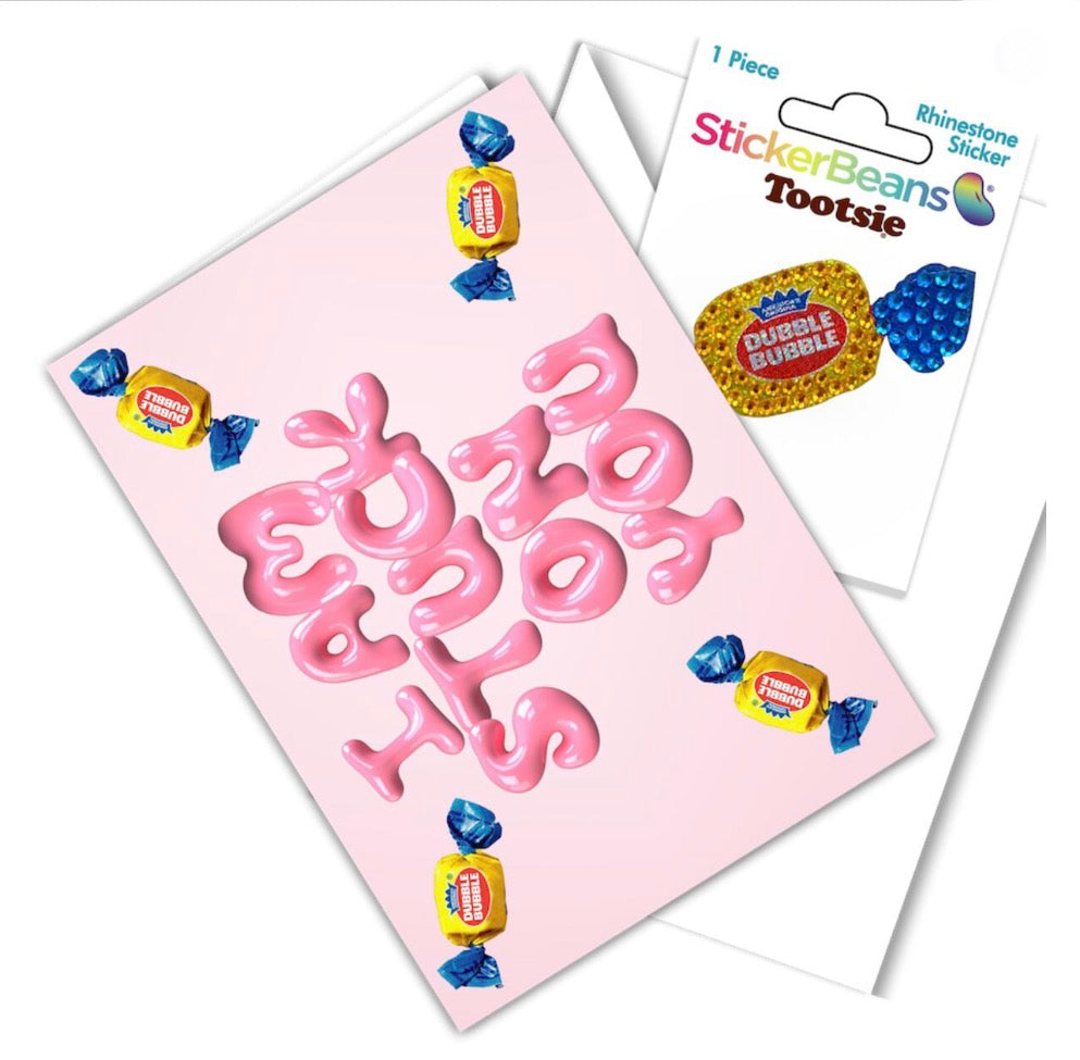 I'm Stuck On You Card & Sticker