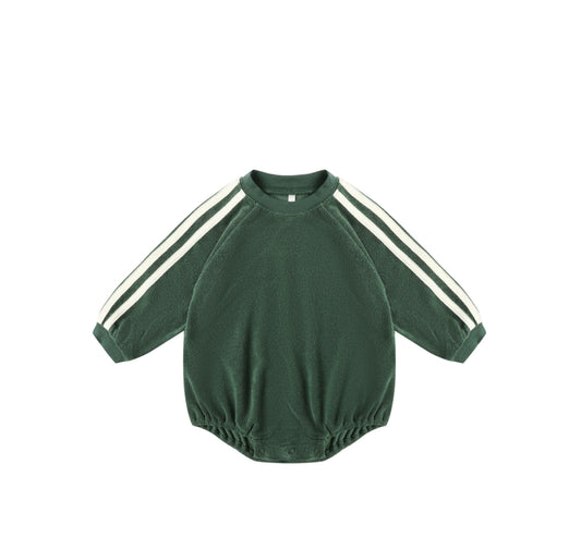 GREEN CREWNECK ROMPER