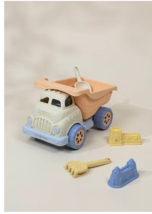 Oversized 5-Piece Wheat Straw Sand Toy Set – Dump Truck & Accessories