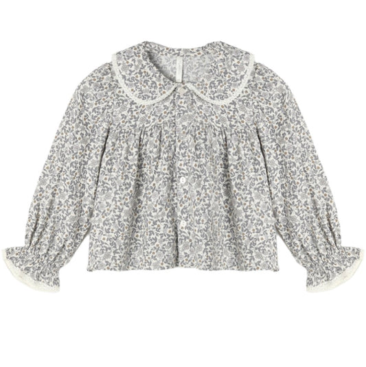 KAT BLOUSE SLATE FLORAL