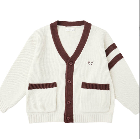 Burgundy HAYWOOD CARDIGAN || NATURAL