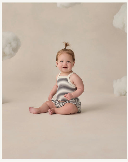EVIE TANK + SHORTIE SET OCEAN STRIPE