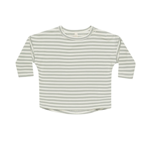 LONG SLEEVE TEE || SAGE STRIPE
