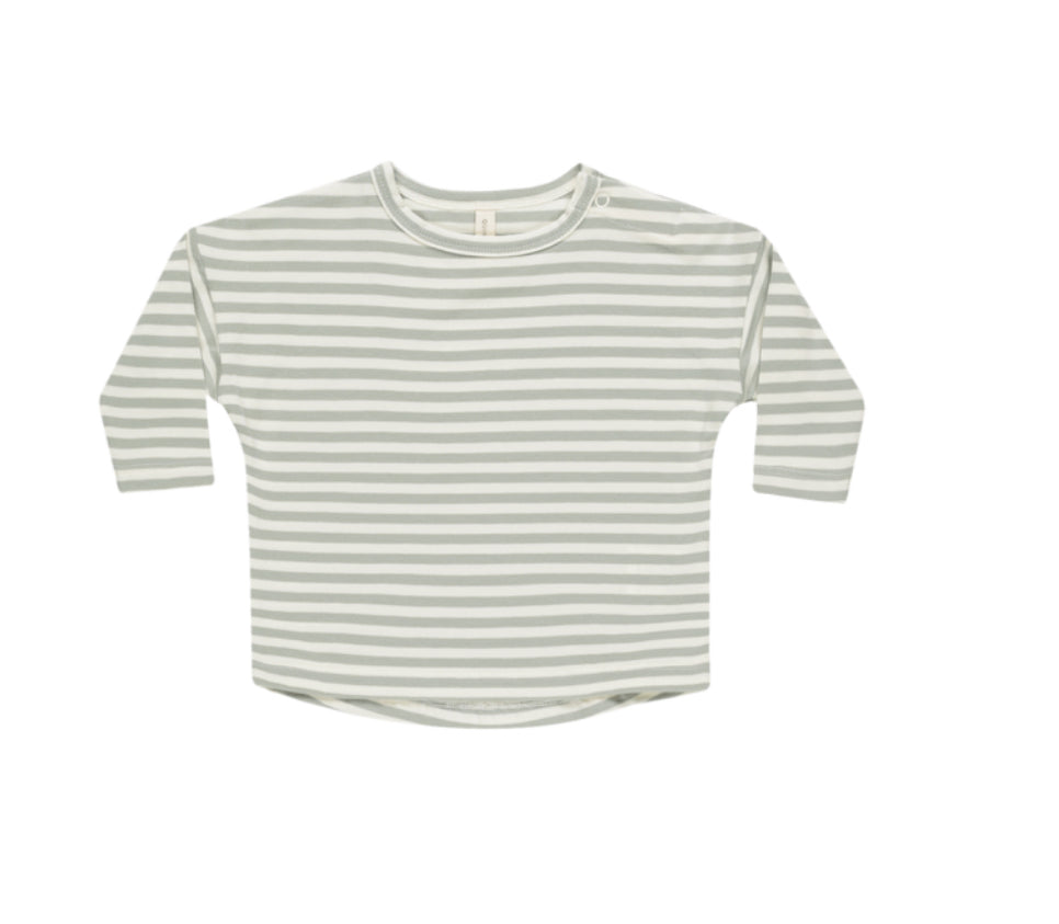 LONG SLEEVE TEE || SAGE STRIPE