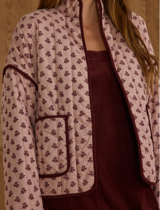 BLUSH FLEUR QUILTED JACKET