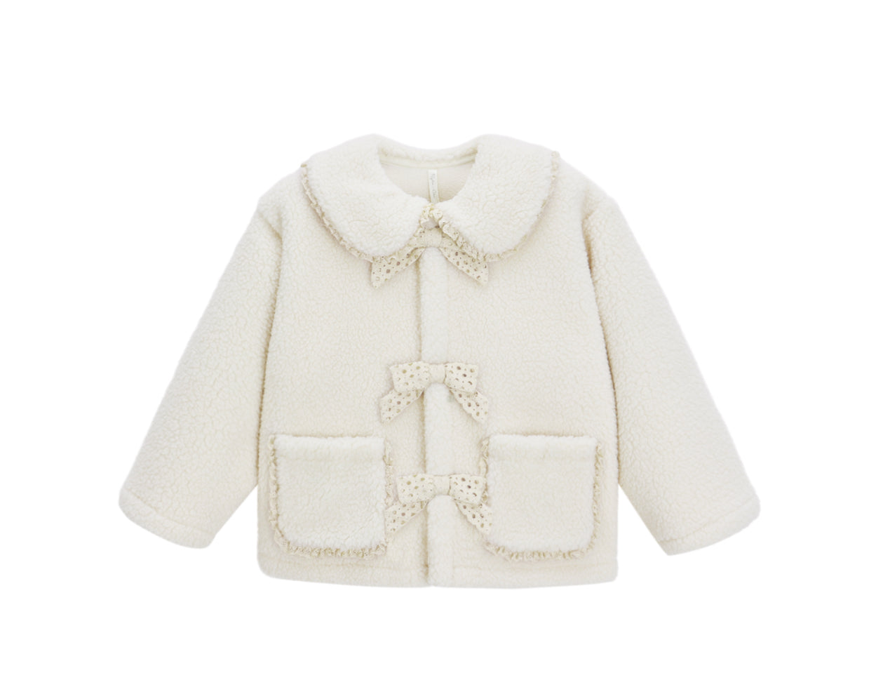 SHEARLING COLLARED COAT || NATURAL