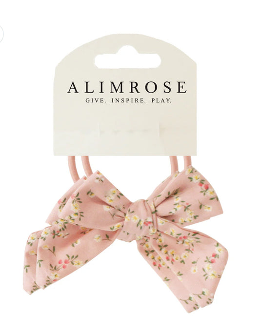 Bow Hair Tie Set Posy Heart