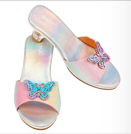 Slipper high heel Dress up shoe Ophelie Rainbow Butterfly