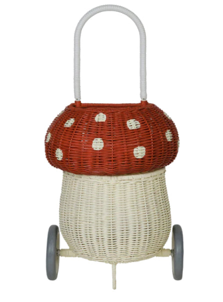 Rattan Mushroom Luggy - Red