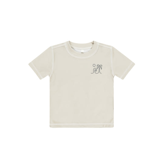 Swim Short Sleeve Rashguard Stone