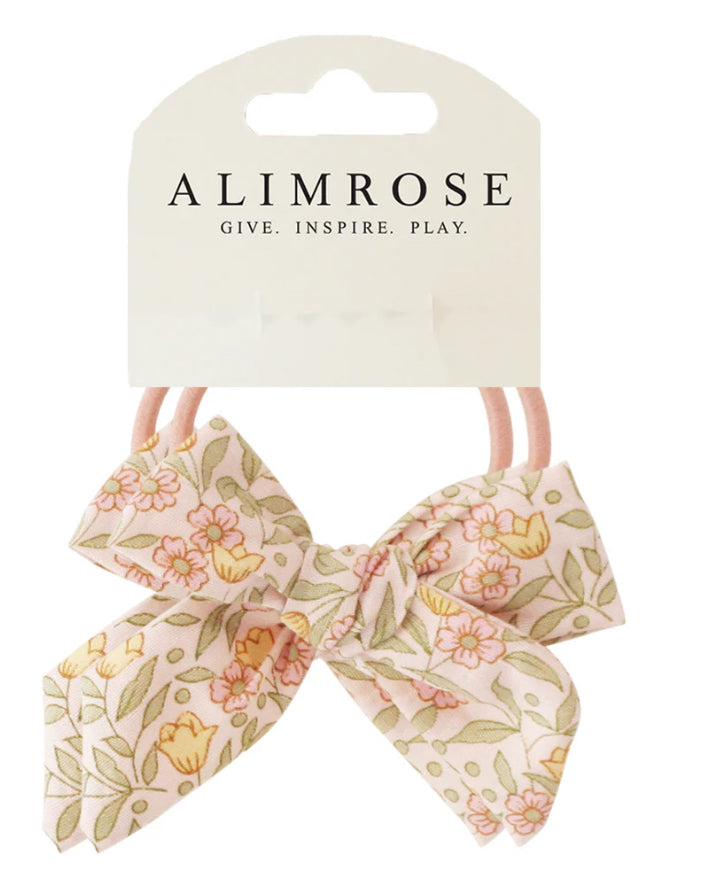 Bow Hair Tie Set Blossom Lily Pink