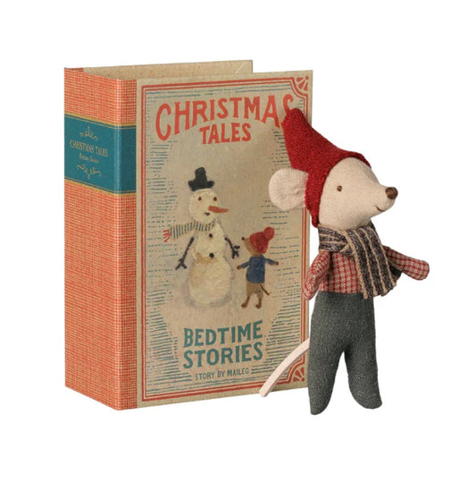 Maileg Christmas mouse, Baby in book