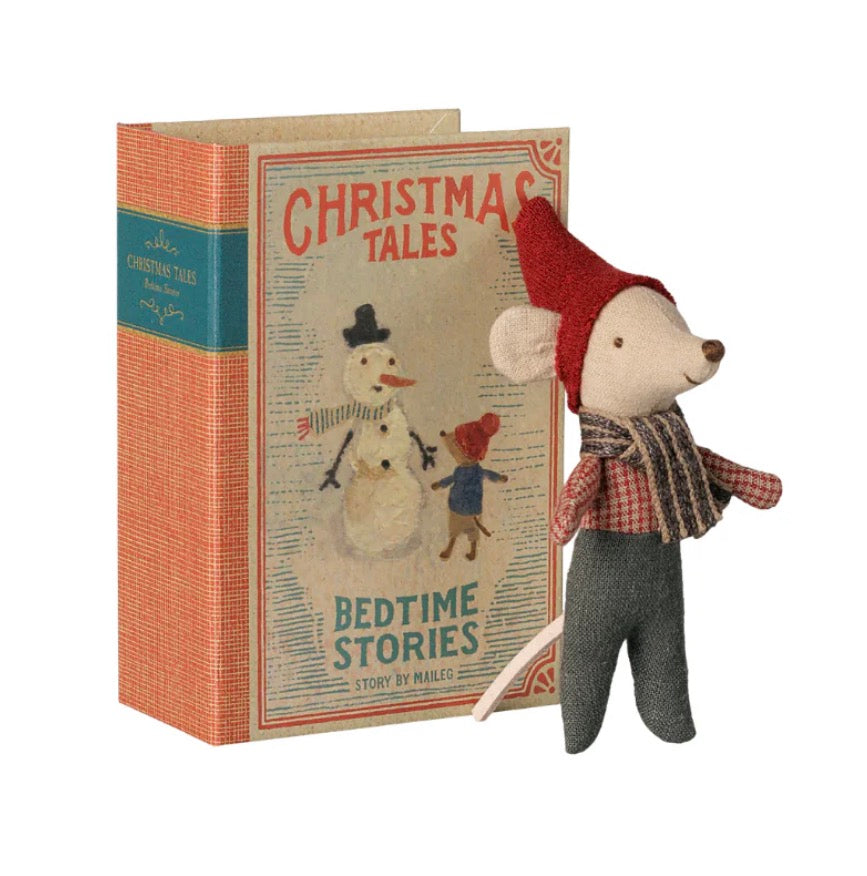 Maileg Christmas mouse, Baby in book