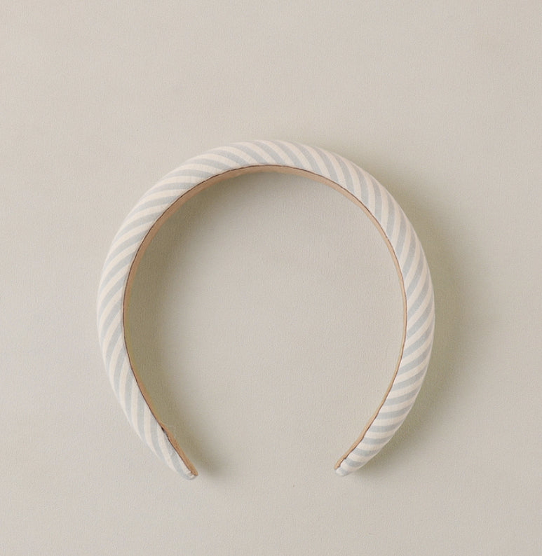 PADDED HEADBAND SKY STRIPE SEERSUCKER