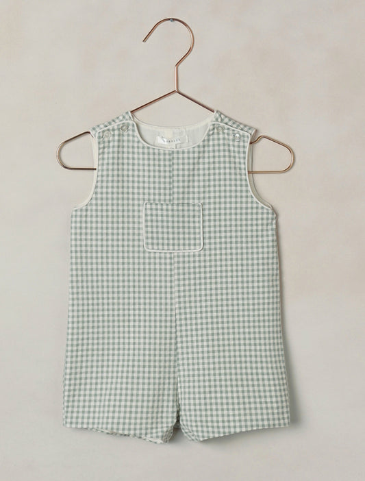GEORGIE ROMPER EUCALYPTUS CHECK