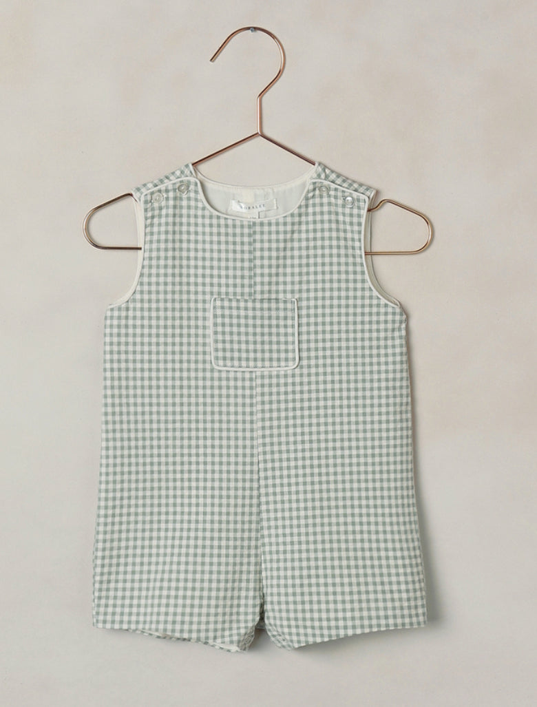 GEORGIE ROMPER EUCALYPTUS CHECK