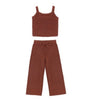 FUZZY KNIT LOUNGE SET BRICK