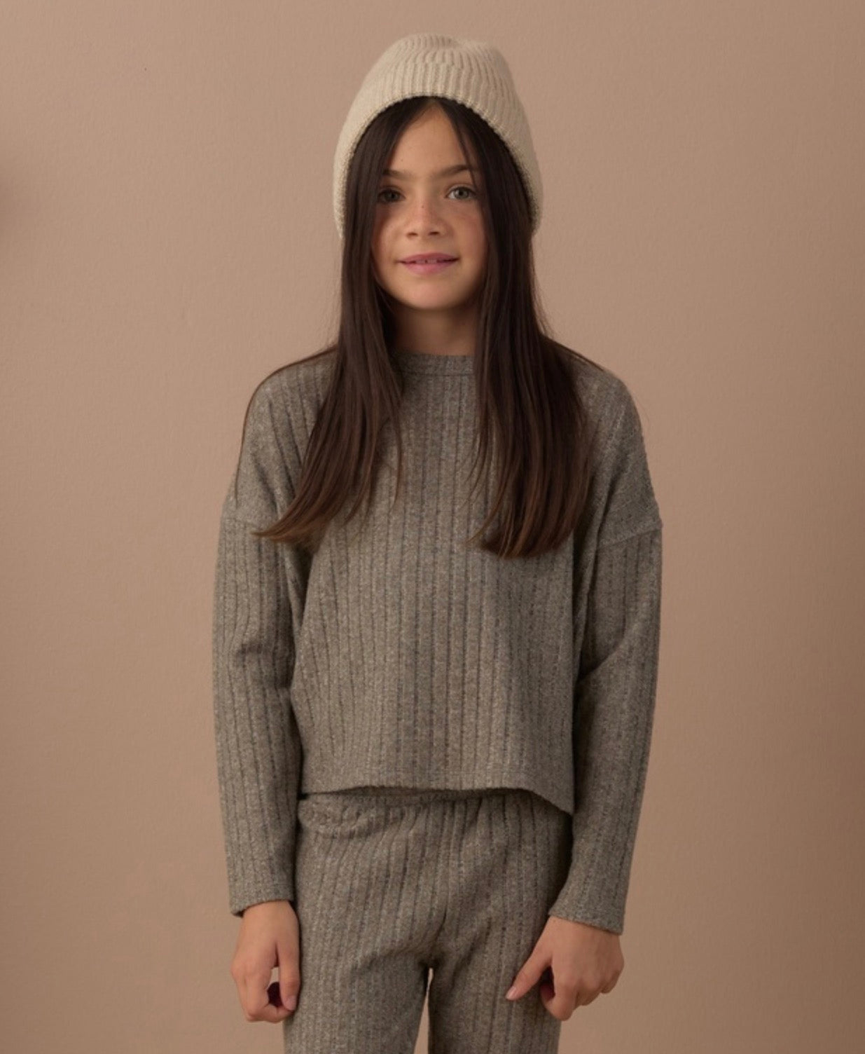 COZY RIB KNIT SET EVERGREEN