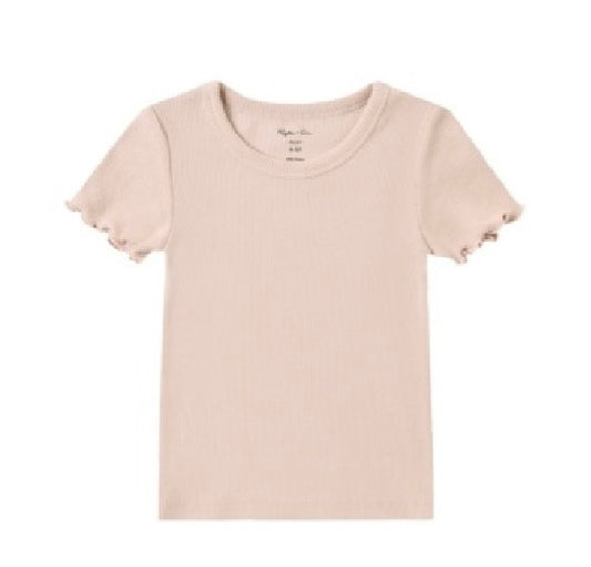 RIBBED BASIC TEE BLUSH