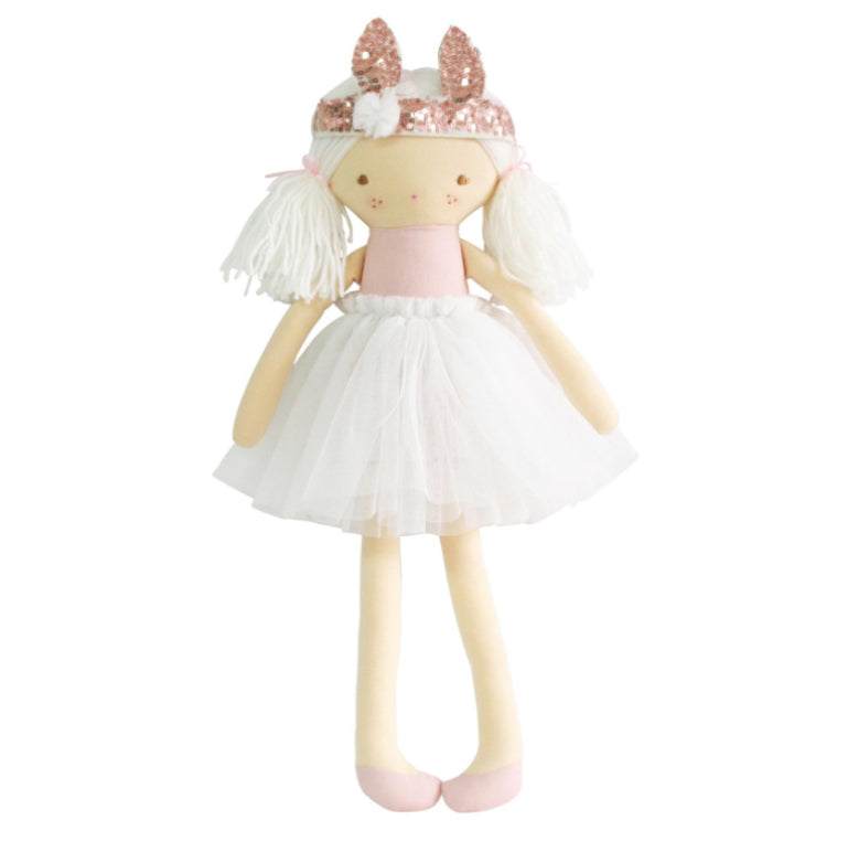 Sienna Bunny Crown Pale Pink dress up doll with removable clothes