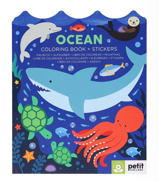 Coloring Book With Stickers: OCEAN