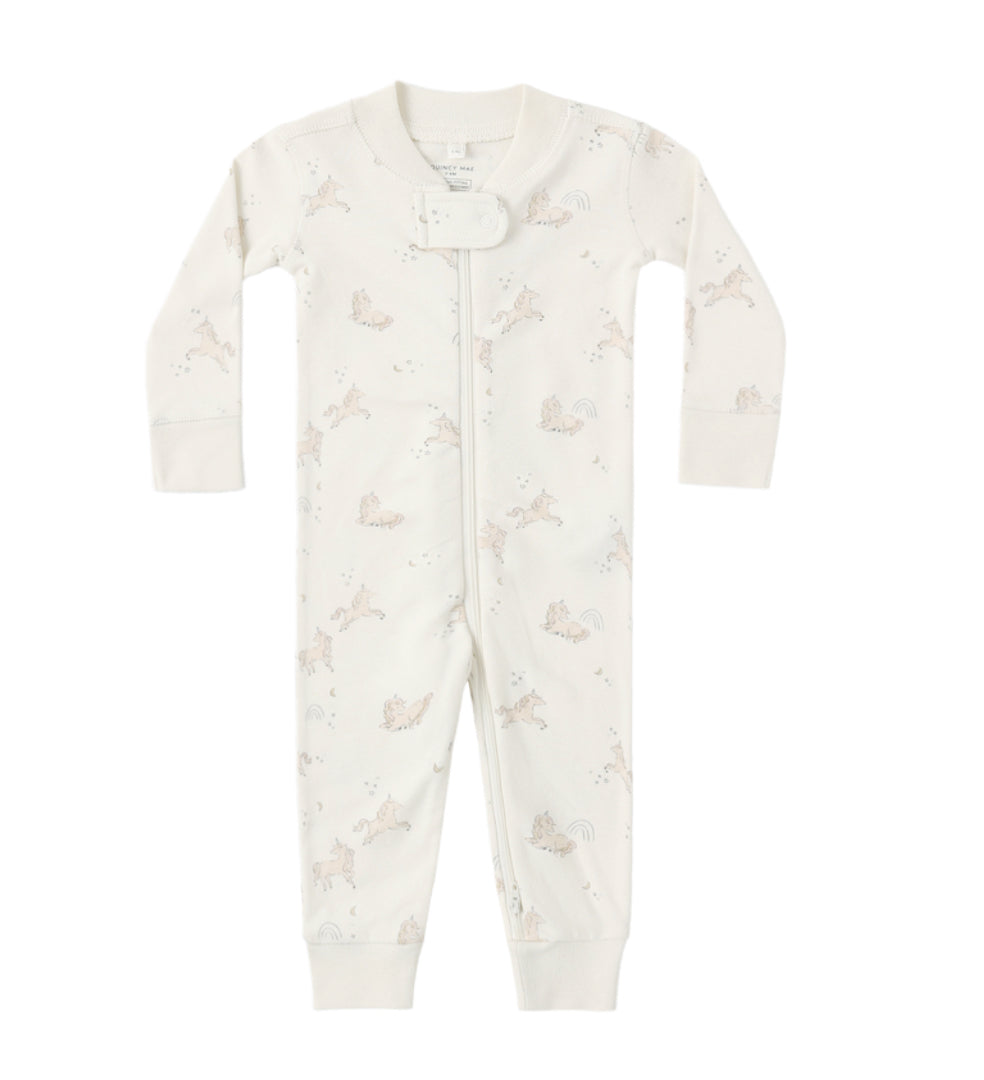 ZIP LONGSLEEVE SLEEPER UNICORNS