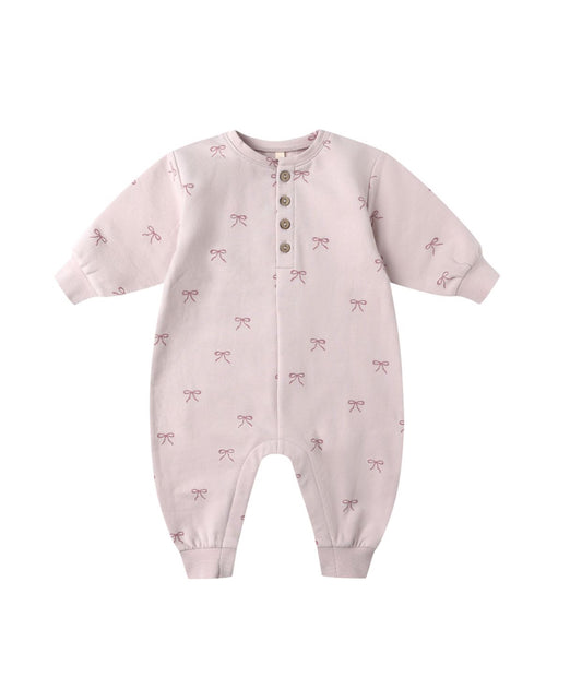 BOWS RELAXED FLEECE JUMPSUIT