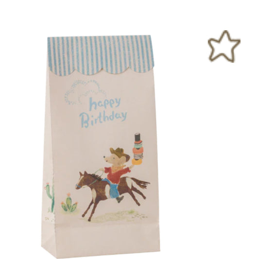 Goodie bag - Happy Birthday - Cowboy, 12 pcs.