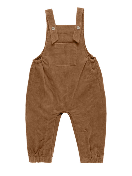 CORDUROY BABY OVERALLS || CINNAMON