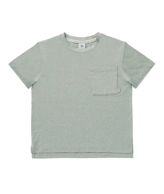 COVE ESSENTIAL POCKET TEE HEATHERED SEA GREEN