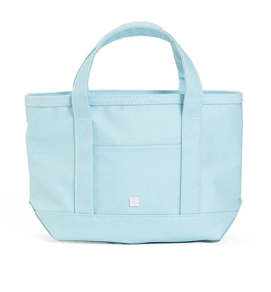 MINI TOTE -COATED CANVAS LAKE BLUE