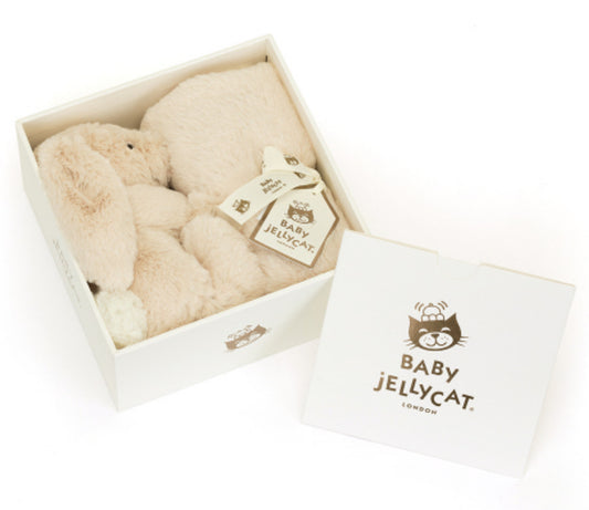 Jellycat Baby Bashful Luxe Bunny Willow Soother - Packaged (NEW & RECYCLED FIBERS)