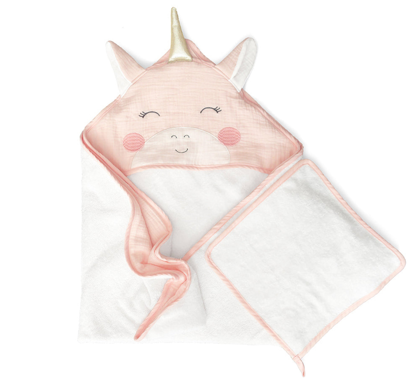 PETIT TOWEL AND WASHCLOTH SET- Unicorn