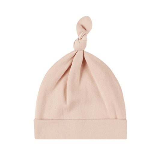 KNOTTED BABY HAT DUSTY ROSE