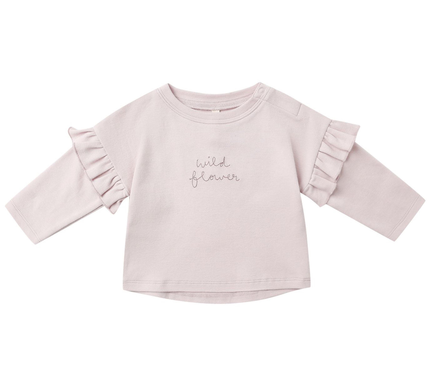 RUFFLE LONG SLEEVE TEE + DRAWSTRING PANT || WILD FLOWER GARDEN