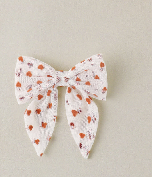 NORAH BOW RED HEARTS